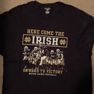 Notre Dame Football Here Comes the Irish Mens XL blue